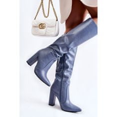 Klasické modré boty Mayra Stiletto velikost 41