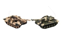 InnoVibe Tank RC 2ks 25cm tanková bitva+dob. pack 27MHZ a 40MHz maskáč se zvukem se světlem v kr. 50x20x23cm