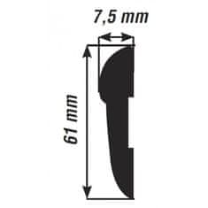 4Car Samolepicí ozdobná lišta 4M 61x7,5mm