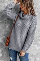 OMG! Dámský svetr s dlouhými rukávy Lug šedá L