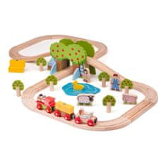 InnoVibe Bigjigs Rail Dřevěná vláčkodráha farma