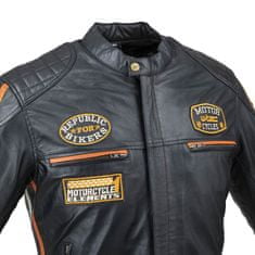 W-TEC Pánská kožená moto bunda Sheawen Classic Barva černá, Velikost 5XL