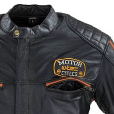W-TEC Pánská kožená moto bunda Sheawen Classic Barva černá, Velikost 5XL