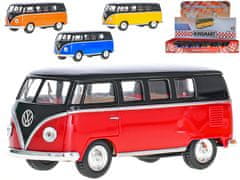 Autobus VW Classical 1962 1:32 13 cm kov zpětný chod (oranžová, modrá, červená, žlutá)
