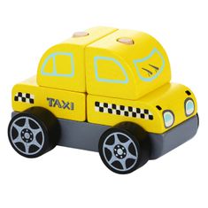 InnoVibe CUBIKA 13159 Taxi vůz - dřevěná skládačka 5 dílů