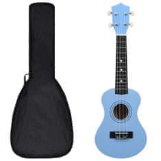 Vidaxl Set soprano ukulele s obalem pro děti blankytně modré 21"