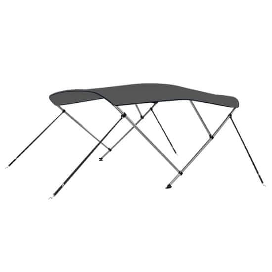 Vidaxl Bimini stříška se 3 oblouky antracitová 183 x 160 x 137 cm