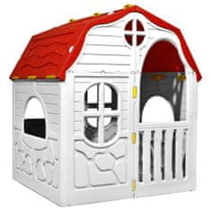 Greatstore Skládací dětský domeček s funkčními dveřmi a okny