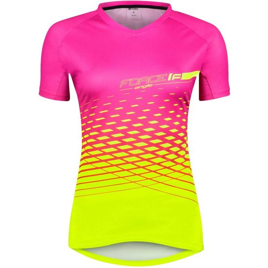 Force Dres Angle MTB - dámské, krátký, růžovo-fluo