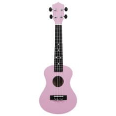 Vidaxl Set soprano ukulele s obalem pro děti růžové 23"