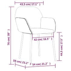 Vidaxl Jídelní židle 2 ks růžové samet