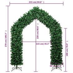 Vidaxl Vánoční oblouk zelený 270 cm