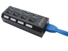 Verk 06236 Mini USB Hub 3.0, 4 porty