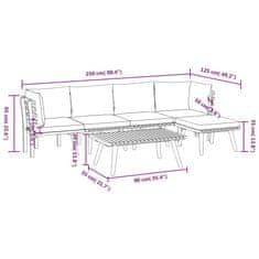 Vidaxl 6dílná zahradní sedací souprava s poduškami masivní akácie