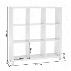 KONDELA Regál, bílá, Tofi 5 NEW