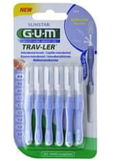 Sunstar Gum, Trav-ler, mezizubní kartáčky, světle modré 0,6 mm, 6 kusů