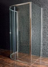 Arttec Sprchový kout čtvrtkruhový nástěnný KLASIK 120 x 90 cm čiré sklo s vaničkou z litého mramoru STONE levé provedení