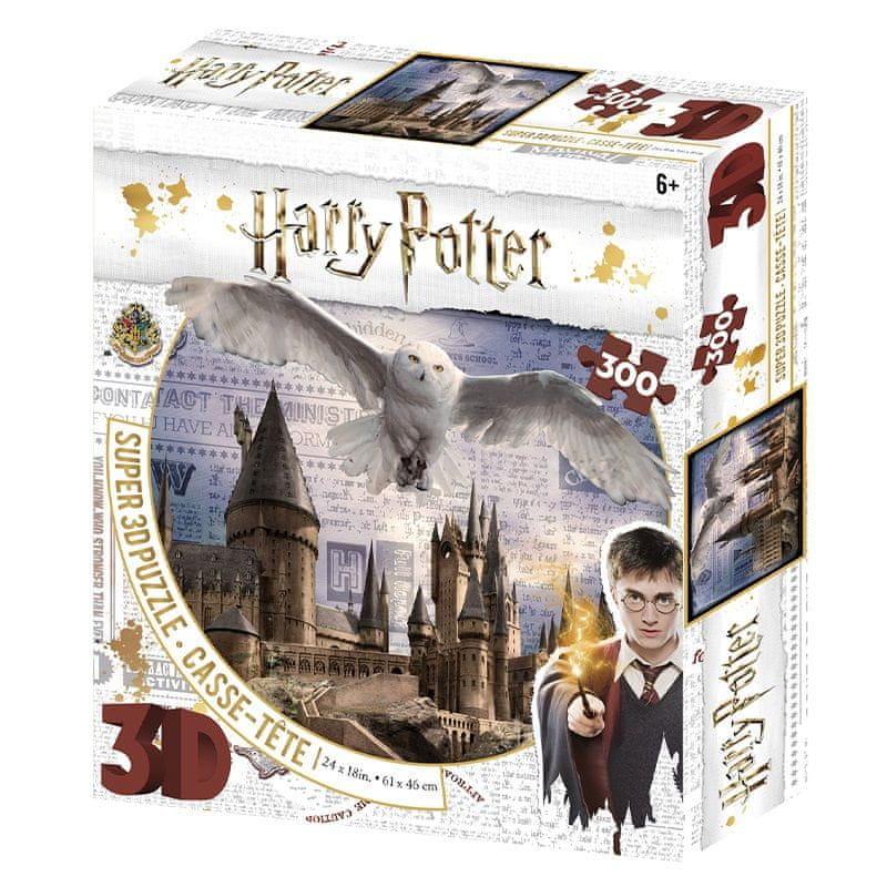 HMStudio Harry Potter 3D puzzle - Bradavice a Hedvika 300 dílků
