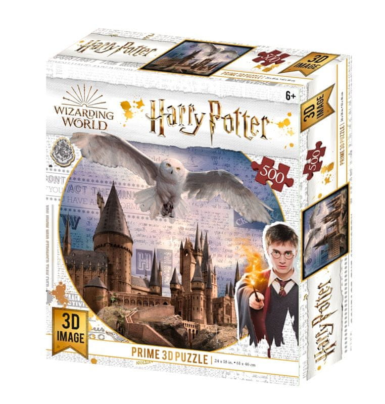 HMStudio Harry Potter 3D puzzle - Bradavice a Hedvika 500 dílků