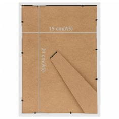 Vidaxl Fotorámečky koláž 3 ks na stůl bílé 15 x 21 cm MDF