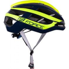 Force Přilba Lynx - žlutá fluo-modrá - Velikost L-XL (58-62 cm)