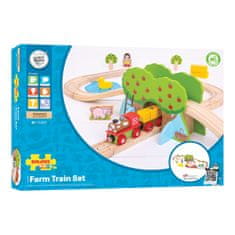 InnoVibe Bigjigs Rail Dřevěná vláčkodráha farma