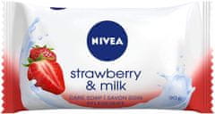 Nivea Jahoda a mléko, Mýdlo na ruce, 90 g