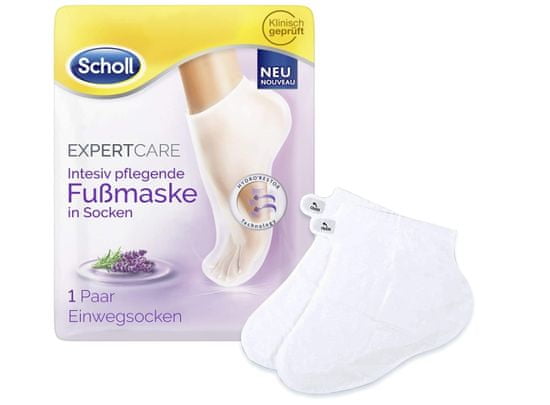 Scholl  Scholl, Expertcare, Maska na nohy, levandule, 1 pár