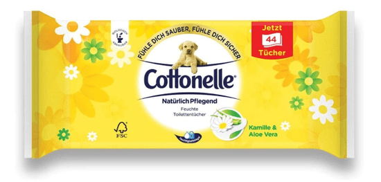 Cottonelle  Cottonelle, vlhčené ubrousky, 44 ks