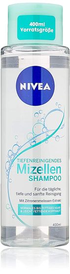 Nivea Nivea, Micelární šampon pro mastné a normální vlasy, bez silikonů, 400 ml