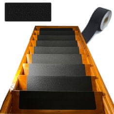 Grip Shop Nášlap na schody protiskluzová samolepka na schody 45cm x 25cm x 0.6mm PREMIUM Černá