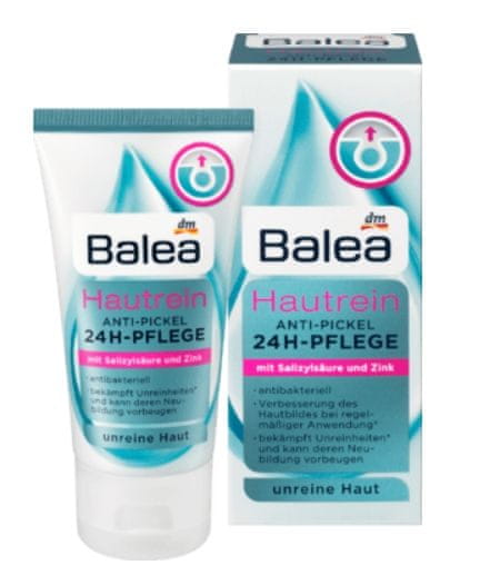 Balea Denní krém proti akné 24 hodinová péče, 50ml