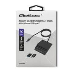 Qoltec Čtečka karet Smart ID SCR-0636 | USB typ C