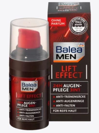 Balea  Balea Men, Oční krém, Liftingový efekt 24h, 15 ml