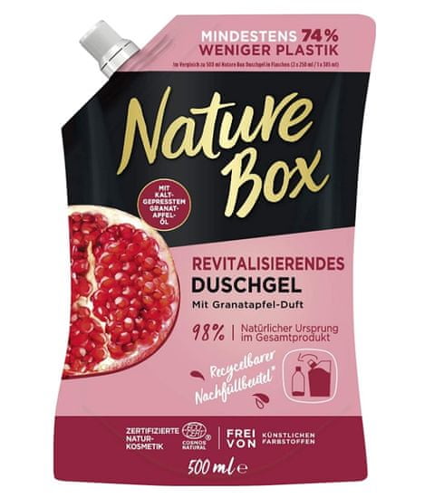 Nature Box Nature Box, Sprchový gel s olejem z granátového jablka, náhradní, 500 ml