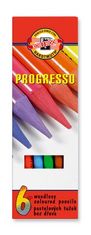 Koh-i-Noor Barevné pastelky "Progresso 8755/6", 6ks, bez dřeva