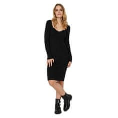 Vero Moda Dámské šaty VMWILLOW Slim Fit 10250951 Black (Velikost XS)