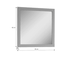 KONDELA Zrcadlo LS2, šedá, PROVANCE