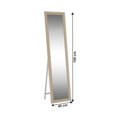KONDELA Zrcadlo, béžová/bílá, ASUEL