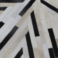 KONDELA Luxusní koberec, pravá kůže, 200x200 cm, KŮŽE TYP 8