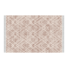 KONDELA Oboustranný koberec, béžová/vzor, 120x180, NESRIN