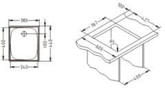 CASARREDO Nerezový dřez BASIC 10 vestavný