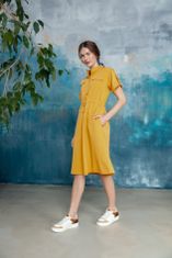 Stylove Dámské košilové šaty Yellow S298 - Stylove S Žlutá