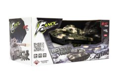 Teddies Tank RC plast 27cm 27MHz na baterie+dobíjecí pack se zvukem