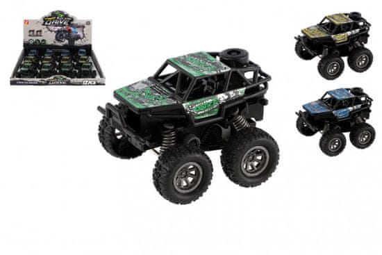 Teddies Auto OFF-ROAD kov/plast 7x8,5cm na setrvačník