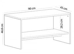 Hanah Home Konferenční stolek Apollon 90 cm černý/hnědý