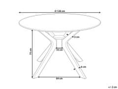 Beliani Kulatý jídelní stůl 120 cm tmavé dřevo TYMIS