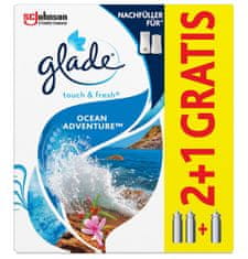 Glade Glade, Ocean Adventure, náplně do mini osvěžovače vzduchu, 2+1 zdarma