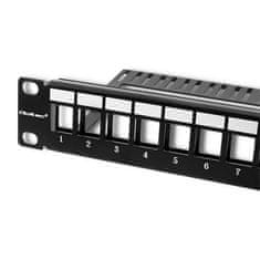 Qoltec Patch panel RACK | 24 portů | UTP blank