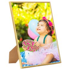 Vidaxl Fotorámečky koláž 3 ks na stůl zlaté 21x29,7 cm MDF